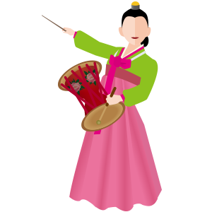 韓国楽器チャングのイラスト